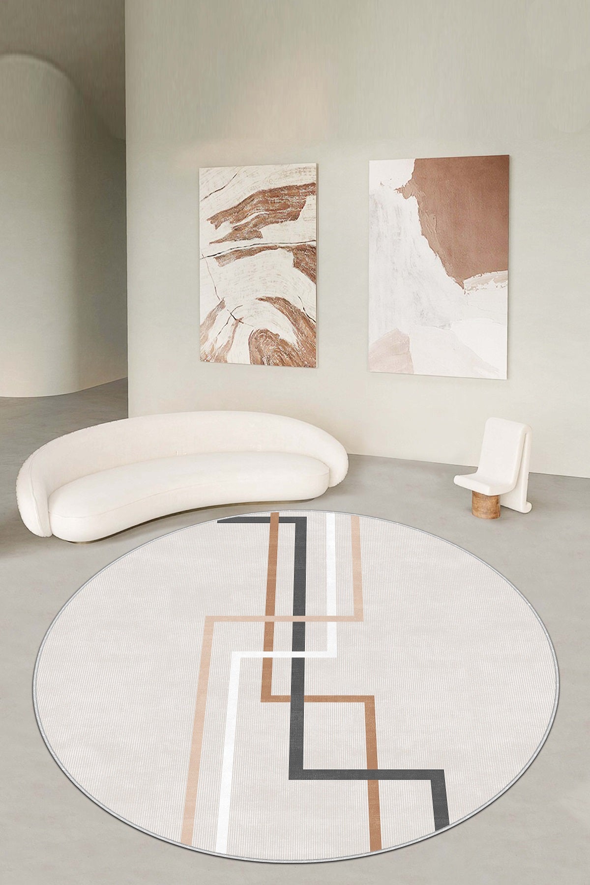 West Home Dijital Baskılı Yıkanabilir Kaymaz Taban Salon, Mutfak ve Yolluk Halısı-582 Beige