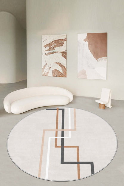 West Home Dijital Baskılı Yıkanabilir Kaymaz Taban Salon, Mutfak ve Yolluk Halısı-582 Beige
