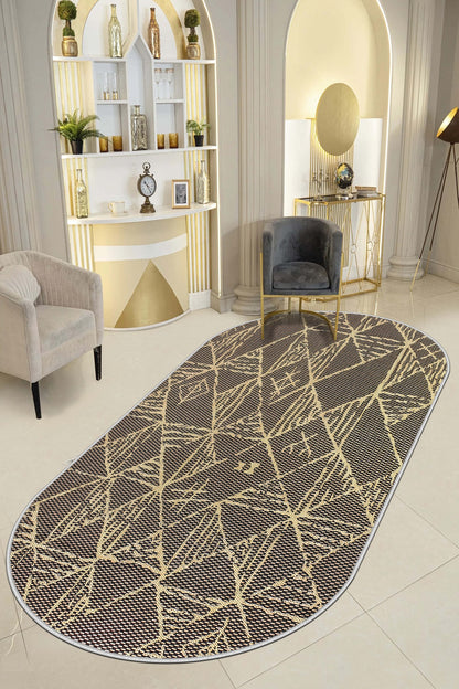 West Home Dijital Baskılı Yıkanabilir Kaymaz Taban Salon, Mutfak ve Yolluk Halısı-588 Black