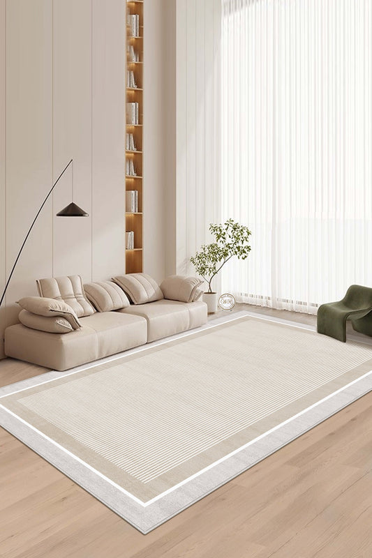 West Home Dijital Baskılı Yıkanabilir Kaymaz Taban Salon, Mutfak ve Yolluk Halısı-600 Beige