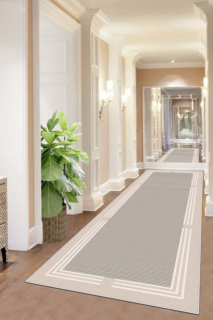 West Home Dijital Baskılı Yıkanabilir Kaymaz Taban Salon, Mutfak ve Yolluk Halısı-603 Beige