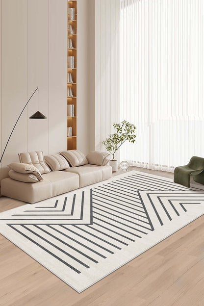 West Home Dijital Baskılı Yıkanabilir Kaymaz Taban Salon, Mutfak ve Yolluk Halısı-605 White