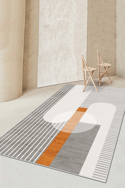 West Home Dijital Baskılı Yıkanabilir Kaymaz Taban Salon, Mutfak ve Yolluk Halısı-608 Grey
