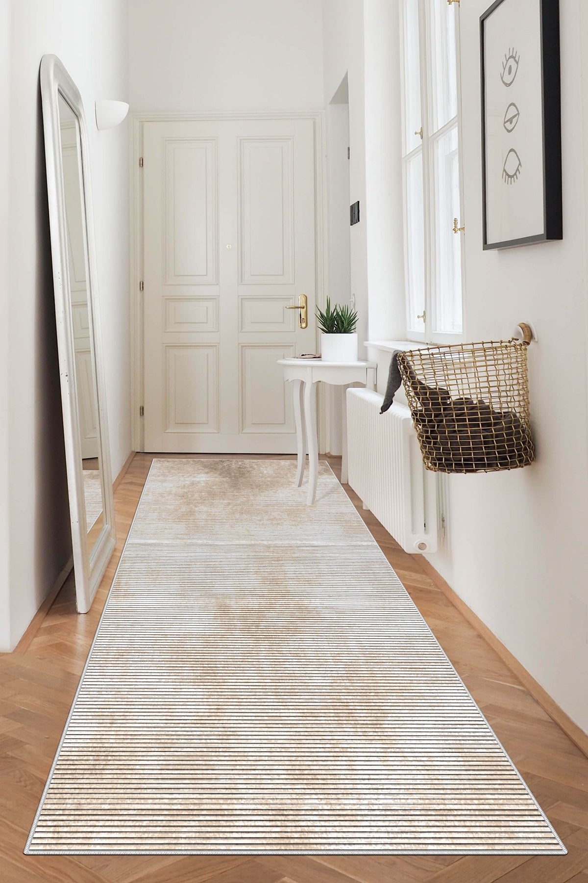 West Home Dijital Baskılı Yıkanabilir Kaymaz Taban Salon, Mutfak ve Yolluk Halısı-610 Beige