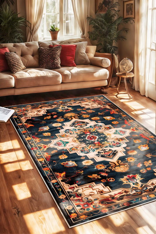 West Home Dijital Baskılı Yıkanabilir Kaymaz Taban Salon, Mutfak ve Yolluk Halısı-630 Beige