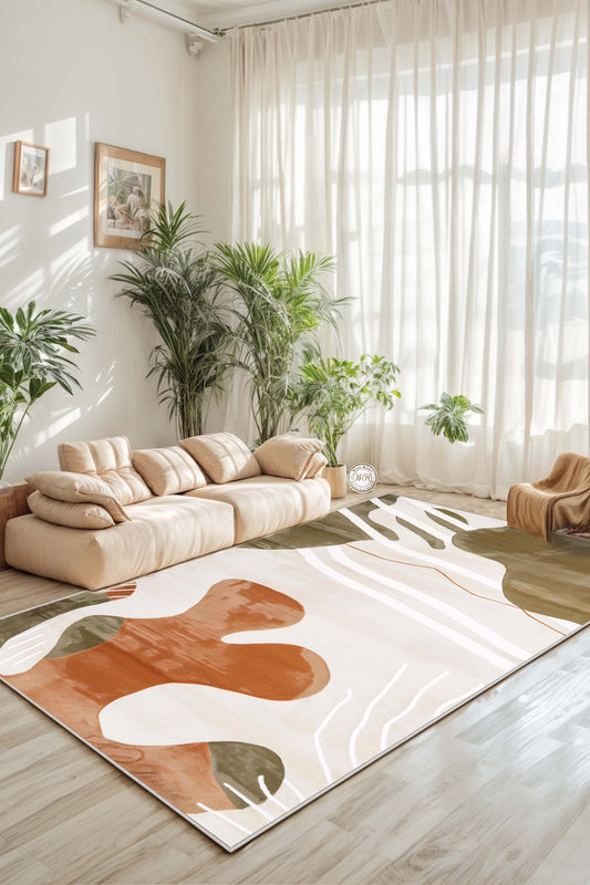 West Home Dijital Baskılı Yıkanabilir Kaymaz Taban Salon, Mutfak ve Yolluk Halısı-647 Green
