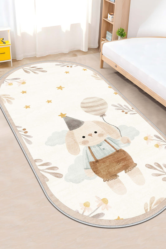 West Home Makinede Yıkanabilir, Çocuk Halısı-687 Beige