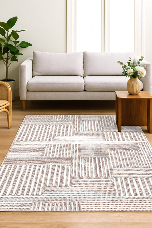 West Home Dijital Baskılı Yıkanabilir Kaymaz Taban Salon, Mutfak ve Yolluk Halısı-704 Beige