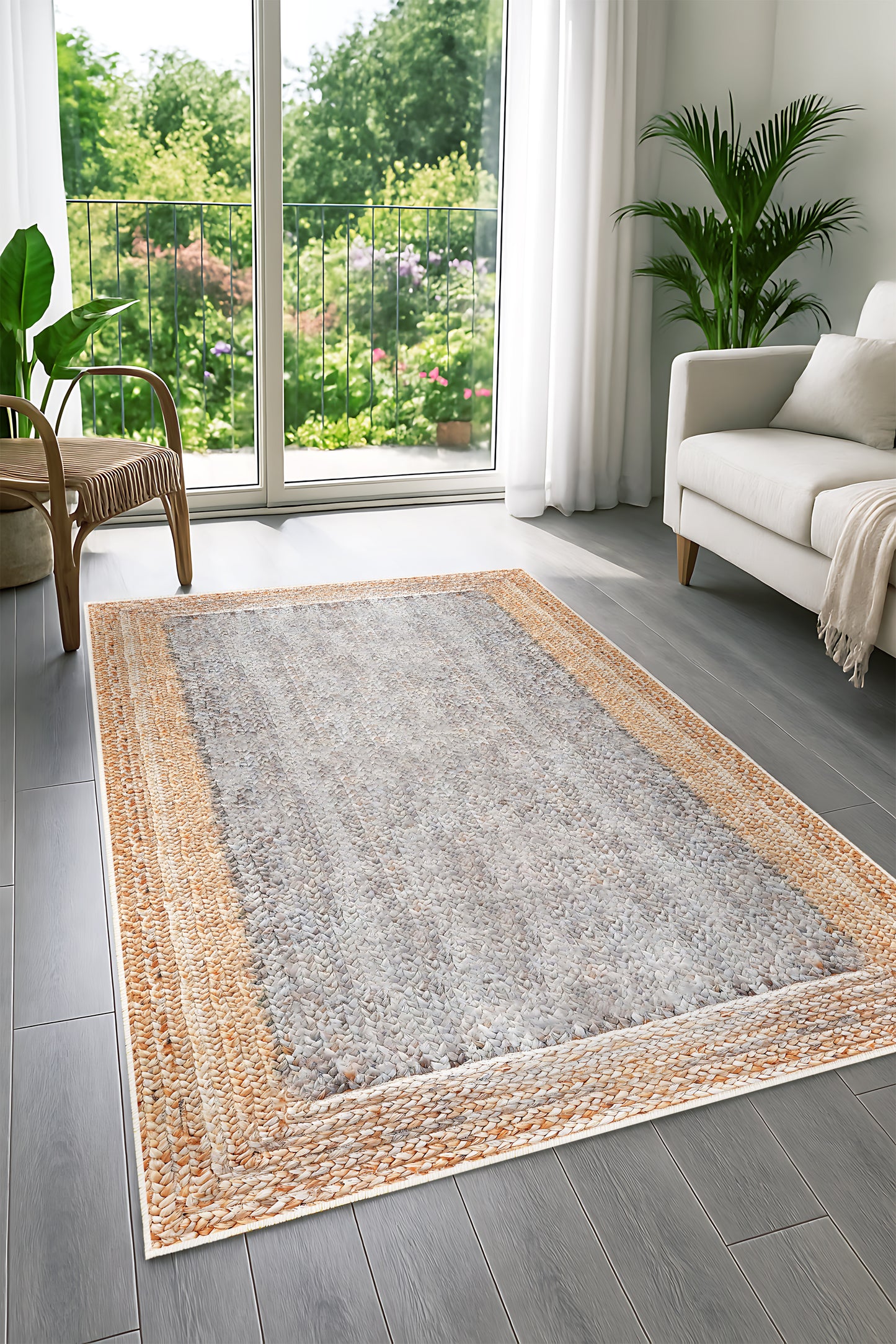 West Home Dijital Baskılı Yıkanabilir Kaymaz Taban Salon, Mutfak ve Yolluk Halısı-706 Grey