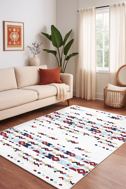 West Home Dijital Baskılı Yıkanabilir Kaymaz Taban Salon, Mutfak ve Yolluk Halısı-712 Multy
