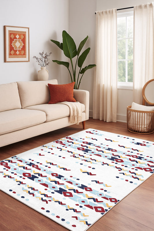 West Home Dijital Baskılı Yıkanabilir Kaymaz Taban Salon, Mutfak ve Yolluk Halısı-712 Multy