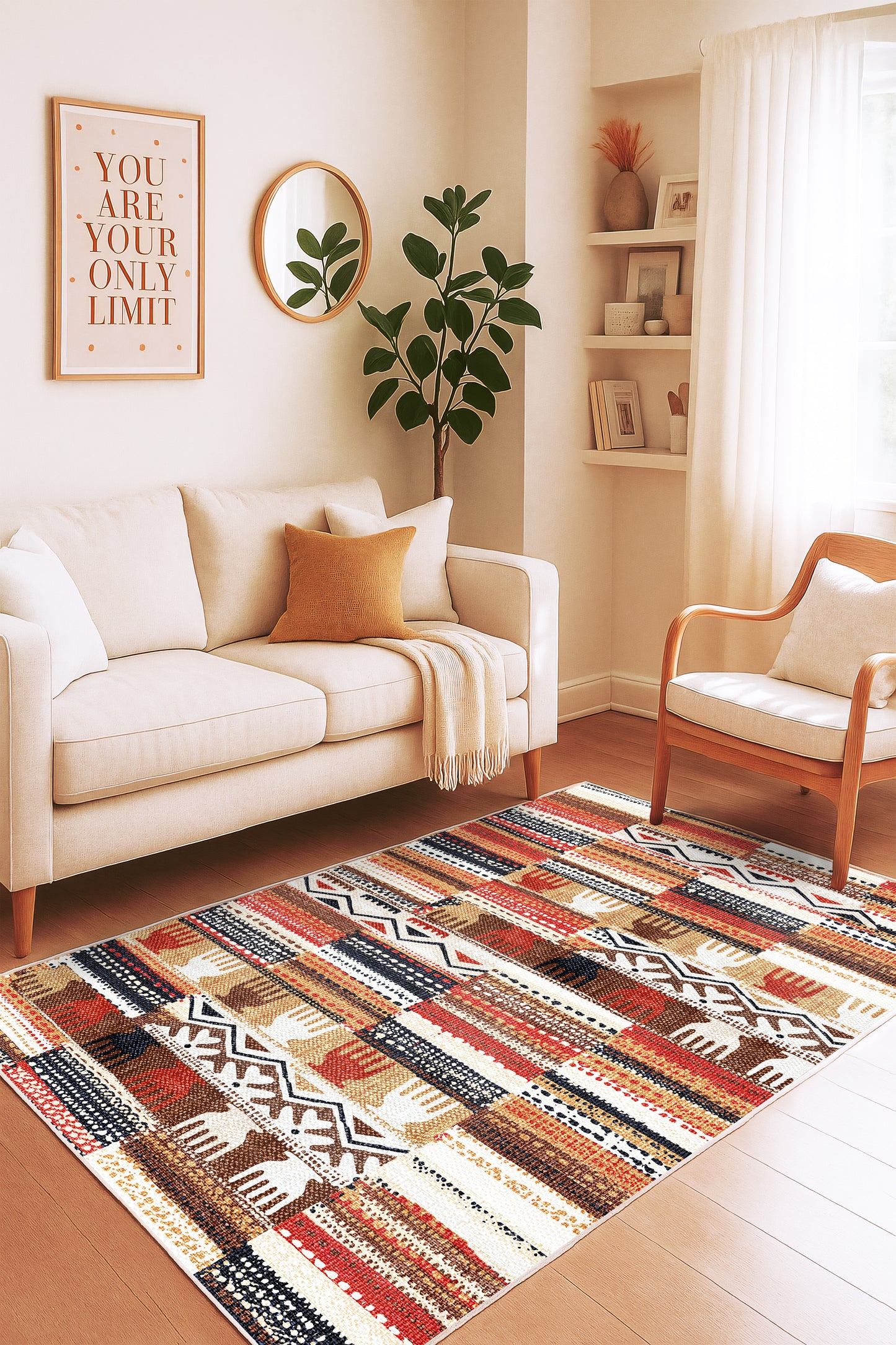 West Home Dijital Baskılı Yıkanabilir Kaymaz Taban Salon, Mutfak ve Yolluk Halısı-715 Multy