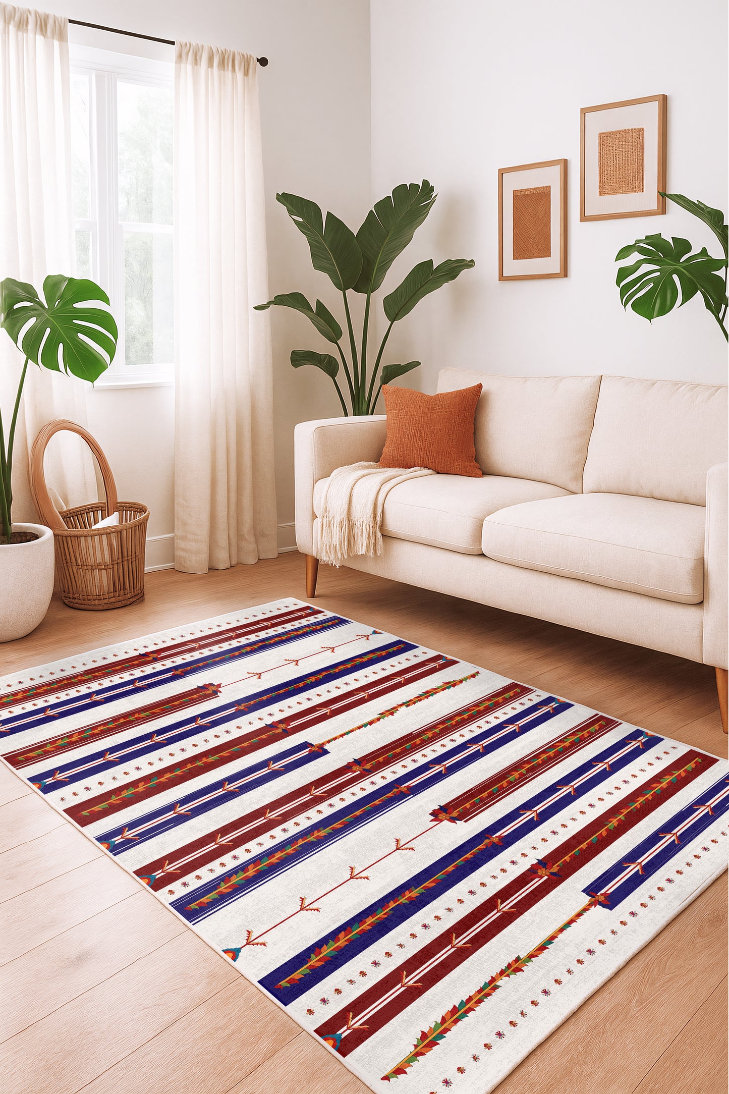 West Home Dijital Baskılı Yıkanabilir Kaymaz Taban Salon, Mutfak ve Yolluk Halısı-720 Multy