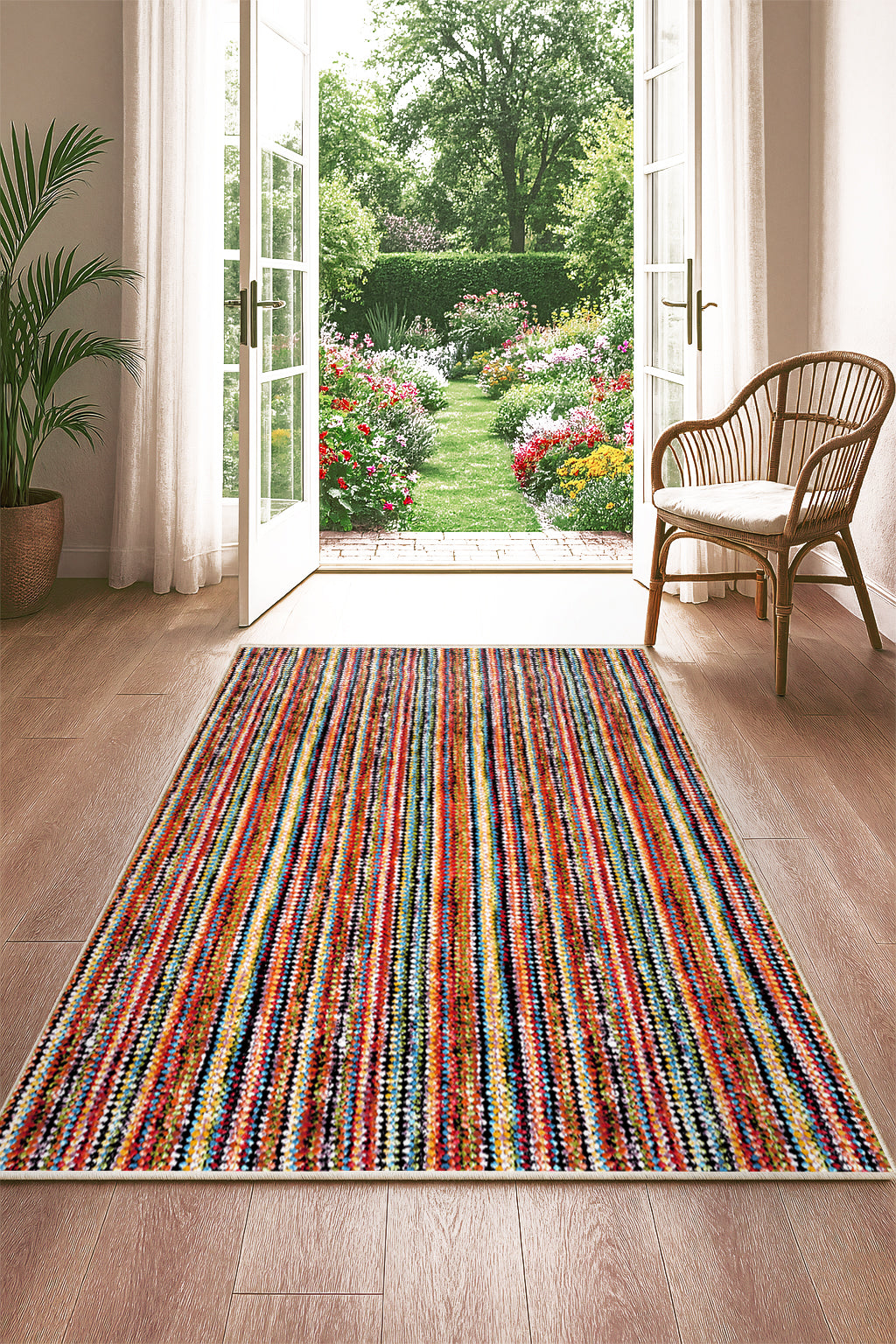 West Home Dijital Baskılı Yıkanabilir Kaymaz Taban Salon, Mutfak ve Yolluk Halısı-725 Multy