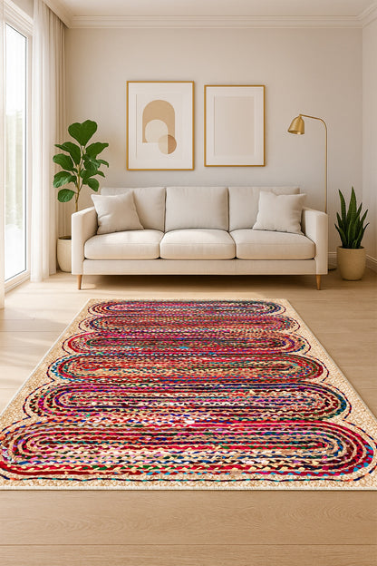 West Home Dijital Baskılı Yıkanabilir Kaymaz Taban Salon, Mutfak ve Yolluk Halısı-792 Multy