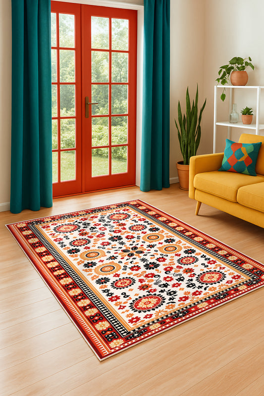 West Home Dijital Baskılı Yıkanabilir Kaymaz Taban Salon, Mutfak ve Yolluk Halısı-731 Multy