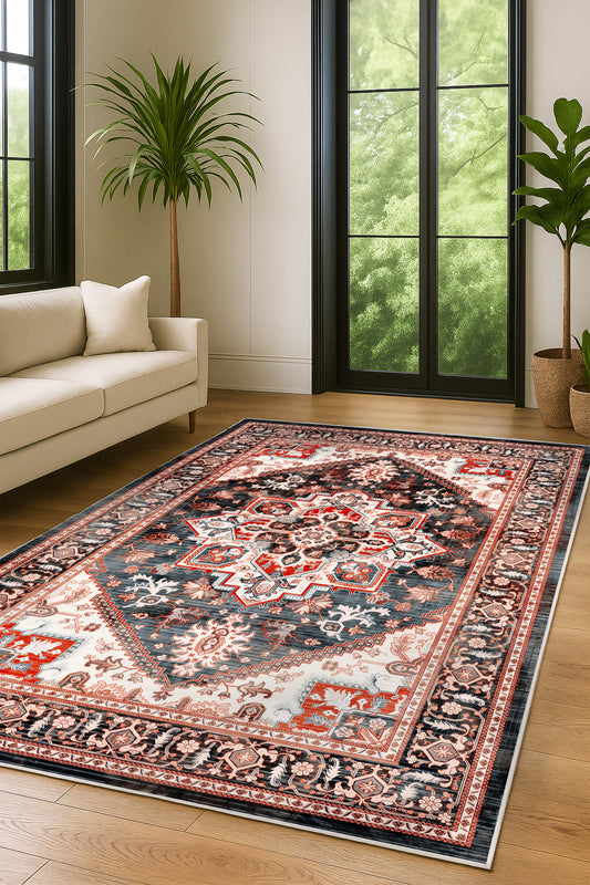 West Home Dijital Baskılı Yıkanabilir Kaymaz Taban Salon, Mutfak ve Yolluk Halısı-735 Multy