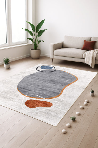 West Home Dijital Baskılı Yıkanabilir Kaymaz Taban Salon, Mutfak ve Yolluk Halısı-742 Multy