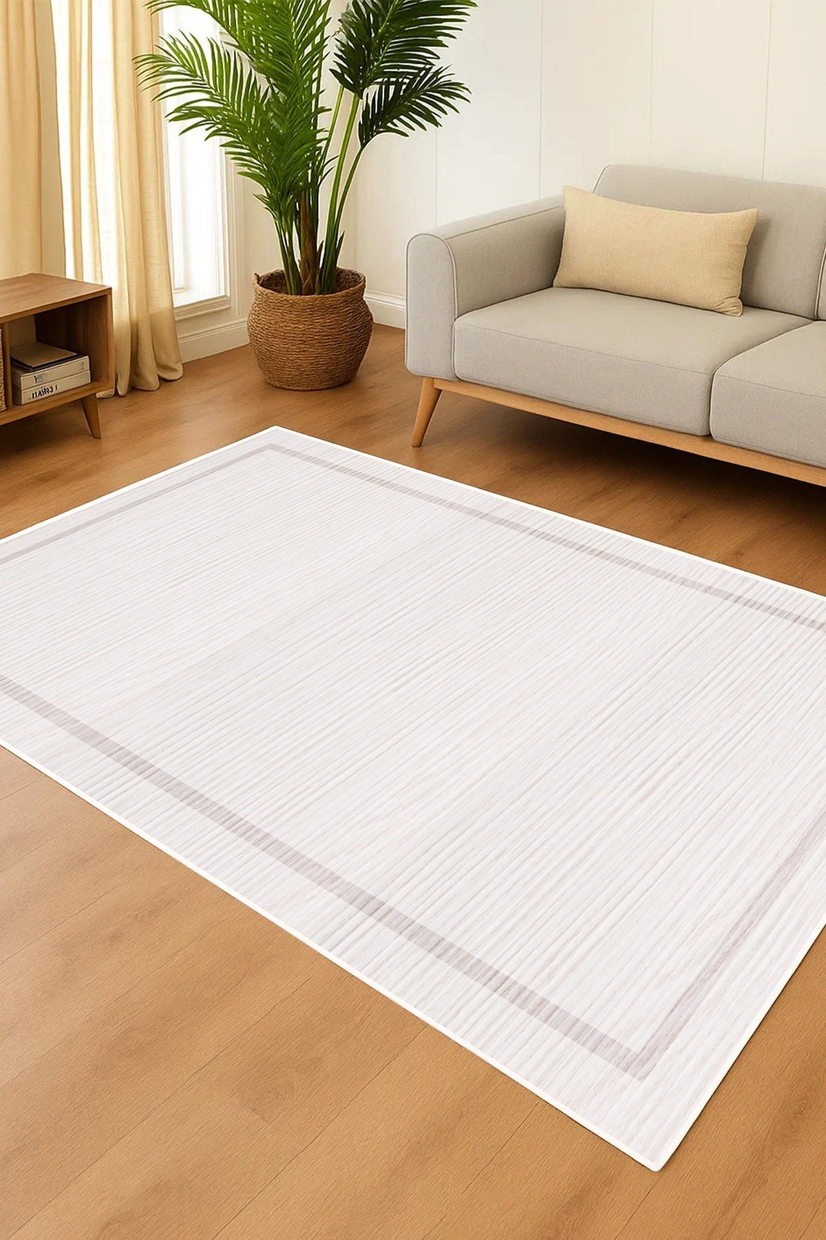 West Home Dijital Baskılı Yıkanabilir Kaymaz Taban Salon, Mutfak ve Yolluk Halısı-750 Beige