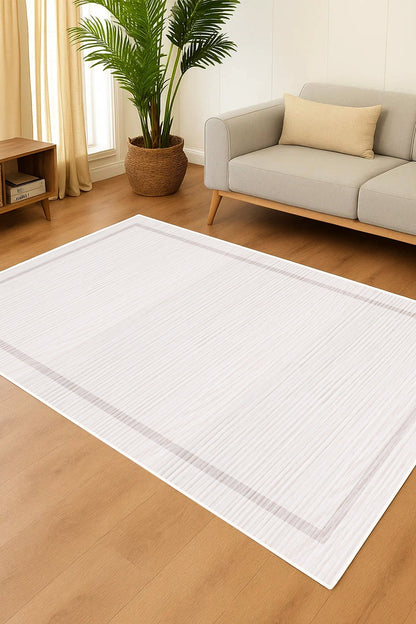 West Home Dijital Baskılı Yıkanabilir Kaymaz Taban Salon, Mutfak ve Yolluk Halısı-750 Beige