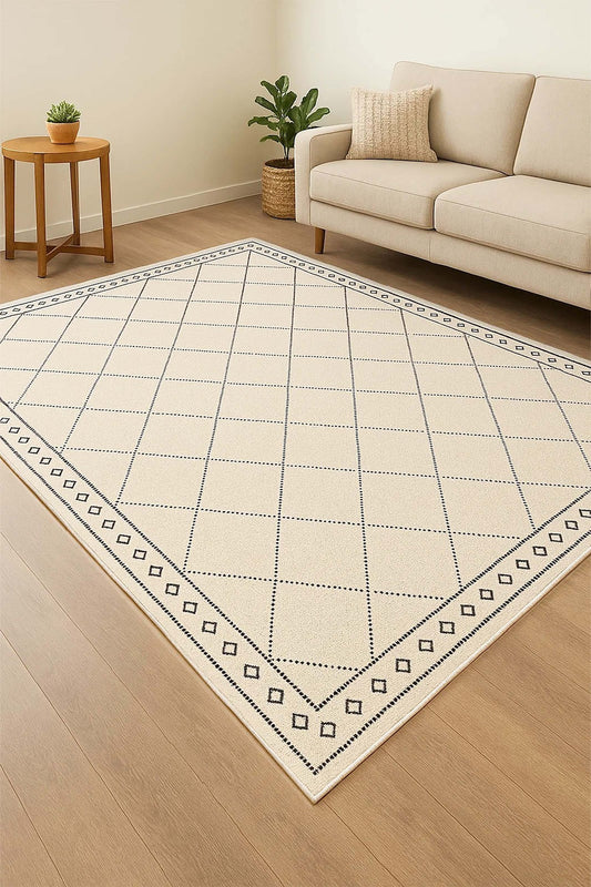 West Home Dijital Baskılı Yıkanabilir Kaymaz Taban Salon, Mutfak ve Yolluk Halısı-776 Beige