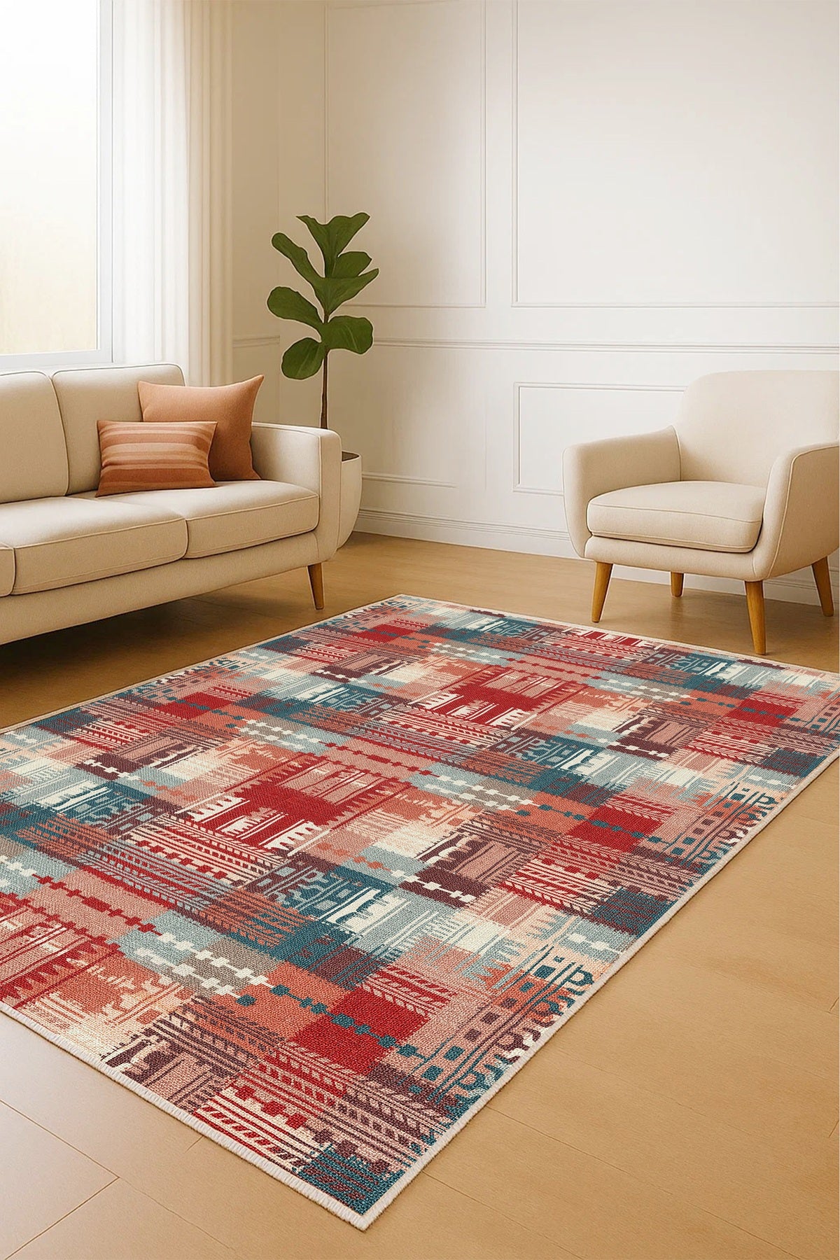 West Home Dijital Baskılı Yıkanabilir Kaymaz Taban Salon, Mutfak ve Yolluk Halısı-780 Multy