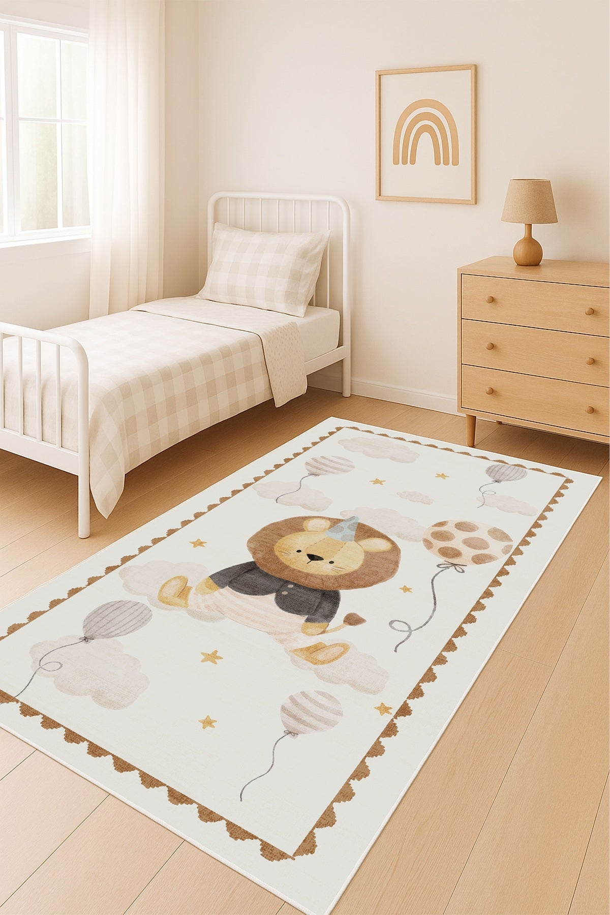 West Home Machine Washable Children's Rug - 656 Beige
