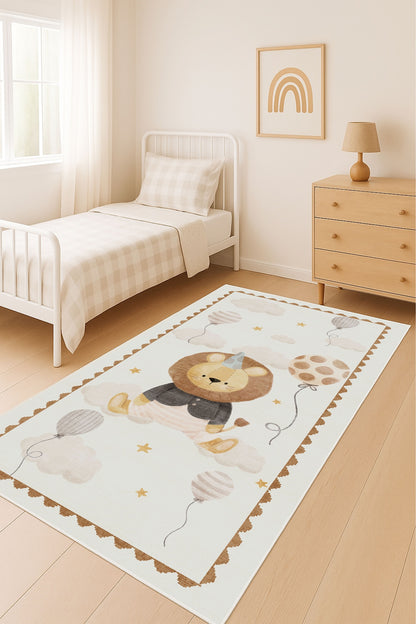 West Home Machine Washable Children's Rug - 656 Beige