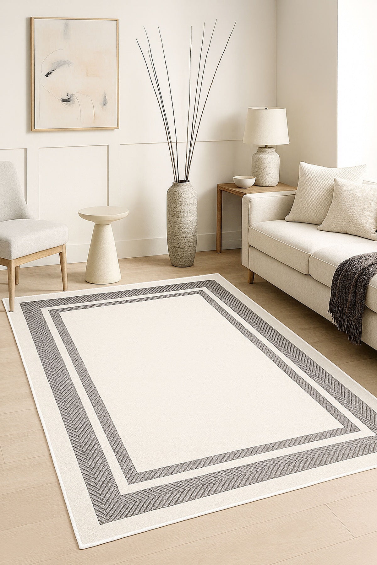 West Home Dijital Baskılı Yıkanabilir Kaymaz Taban Salon, Mutfak ve Yolluk Halısı-800 Beige