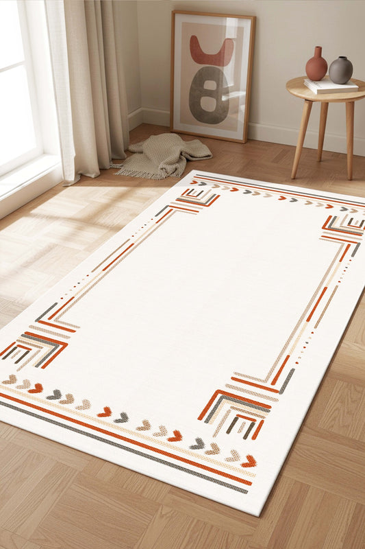 West Home Dijital Baskılı Yıkanabilir Kaymaz Taban Salon, Mutfak ve Yolluk Halısı-835 Beige