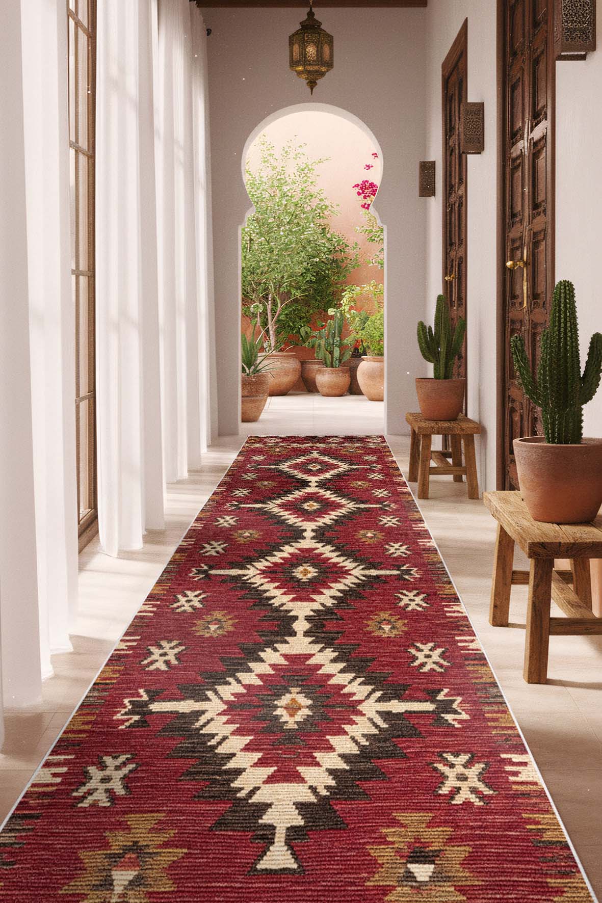 West Home Dijital Baskılı Yıkanabilir Kaymaz Taban Salon, Mutfak ve Yolluk Halısı-842 Multy