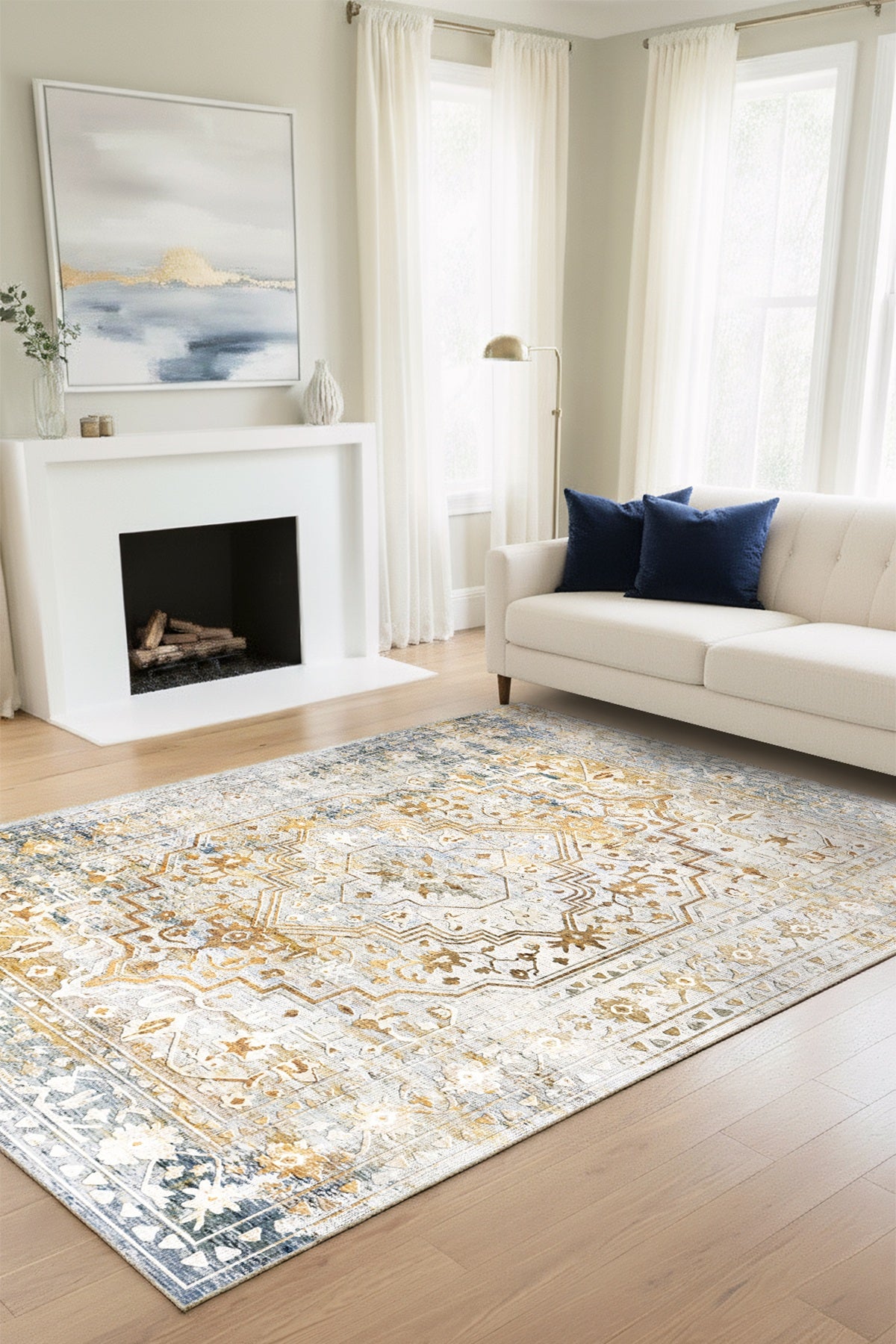 West Home Dijital Baskılı Yıkanabilir Kaymaz Taban Salon, Mutfak ve Yolluk Halısı-858 Multy