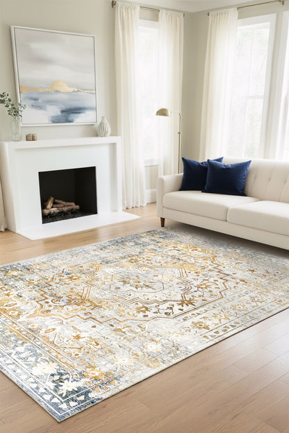 West Home Dijital Baskılı Yıkanabilir Kaymaz Taban Salon, Mutfak ve Yolluk Halısı-858 Multy