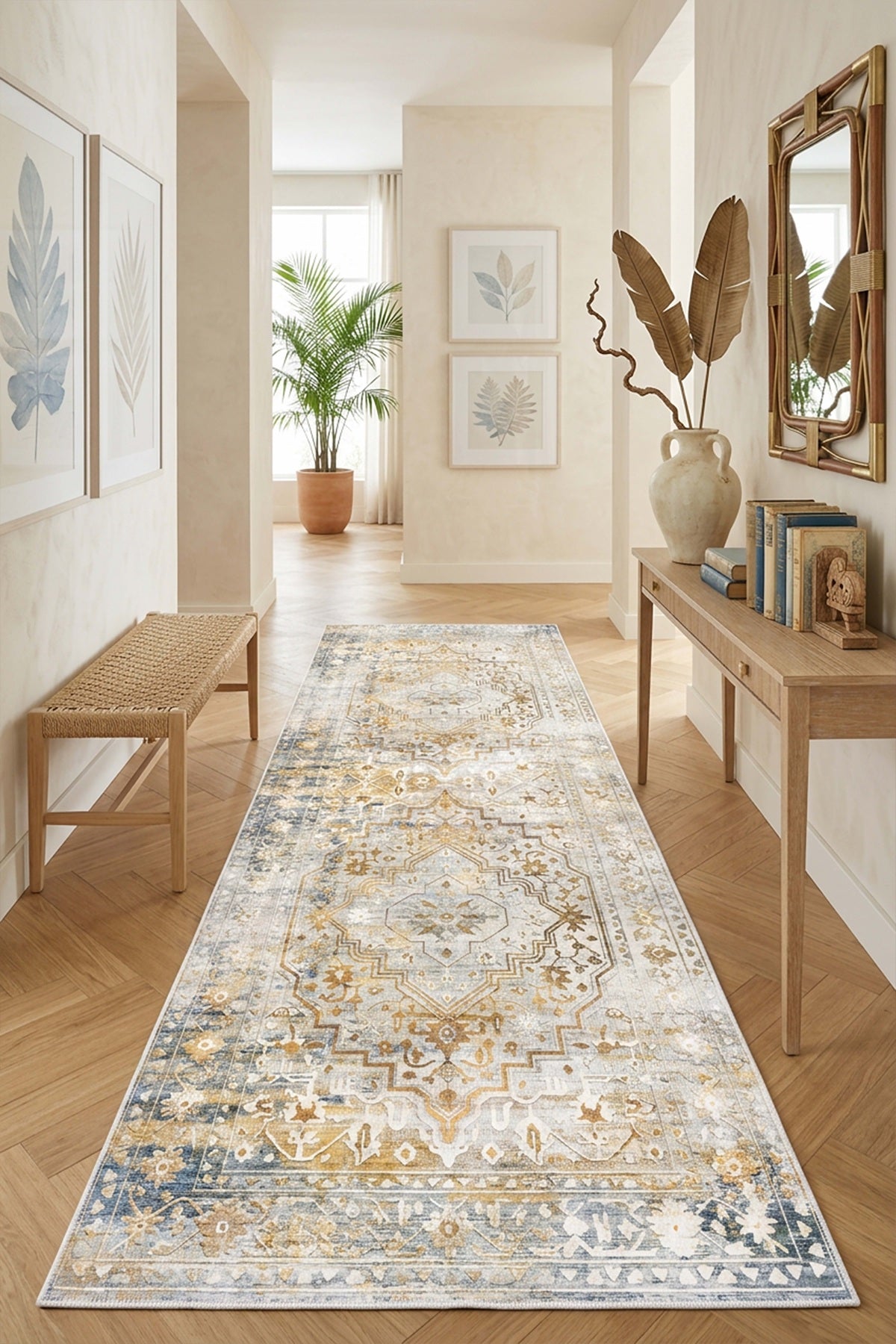 West Home Dijital Baskılı Yıkanabilir Kaymaz Taban Salon, Mutfak ve Yolluk Halısı-858 Multy