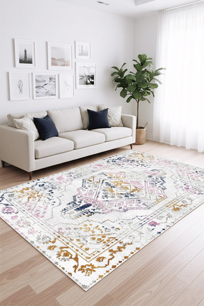 West Home Dijital Baskılı Yıkanabilir Kaymaz Taban Salon, Mutfak ve Yolluk Halısı-859 Multy