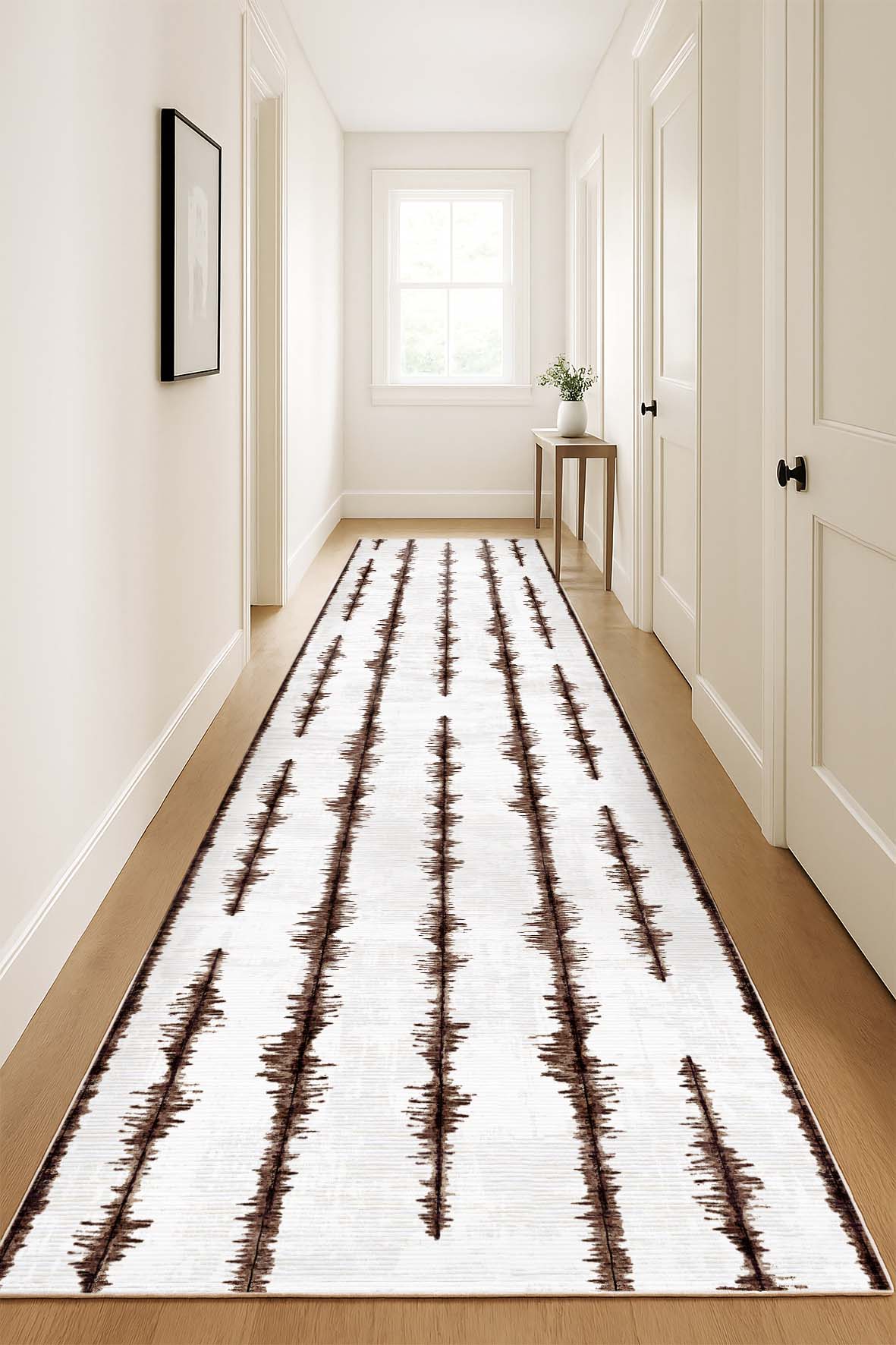 West Home Dijital Baskılı Yıkanabilir Kaymaz Taban Salon, Mutfak ve Yolluk Halısı-863 White