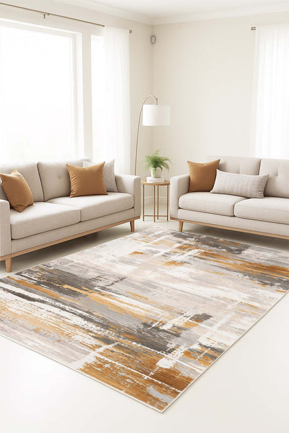 West Home Dijital Baskılı Yıkanabilir Kaymaz Taban Salon, Mutfak ve Yolluk Halısı-864 Beige