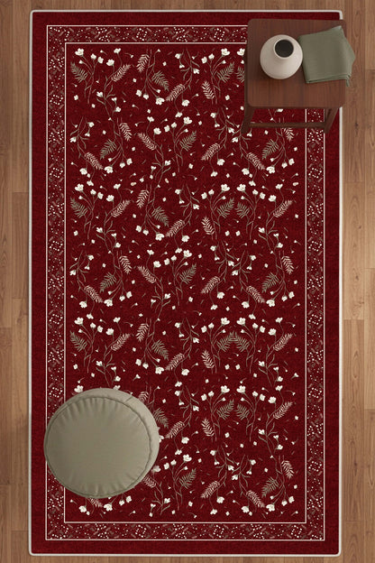 West Home Digital Print Washable Non-Slip Living Room, Kitchen and Hallway Rug - 839 White