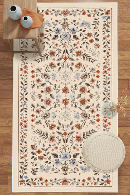 West Home Dijital Baskılı Yıkanabilir Kaymaz Taban Salon, Mutfak ve Yolluk Halısı-882 Beige