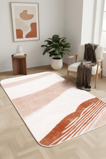 West Home Dijital Baskılı Yıkanabilir Kaymaz Taban Salon, Mutfak ve Yolluk Halısı-883 Beige