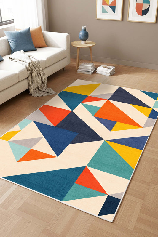 West Home Dijital Baskılı Yıkanabilir Kaymaz Taban Salon, Mutfak ve Yolluk Halısı-906 Multy