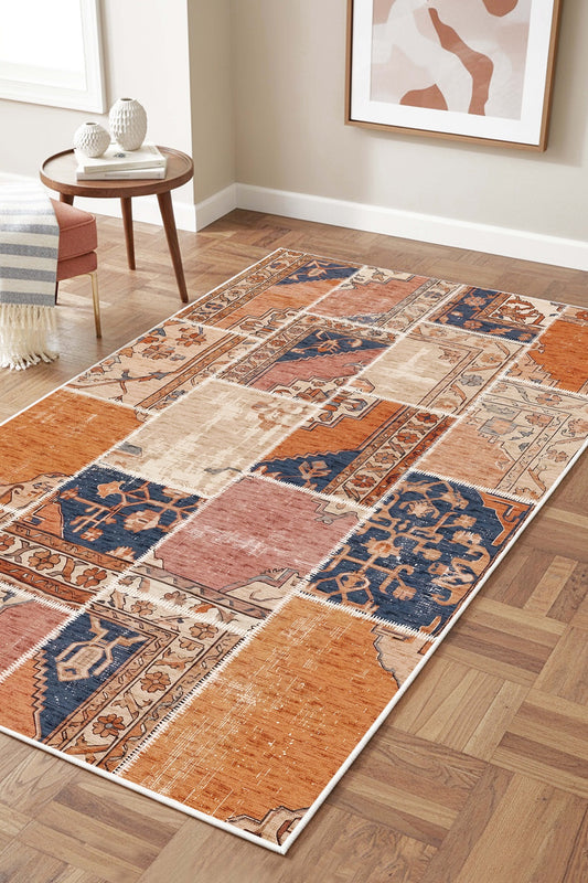 West Home Dijital Baskılı Yıkanabilir Kaymaz Taban Salon, Mutfak ve Yolluk Halısı-915 Multy