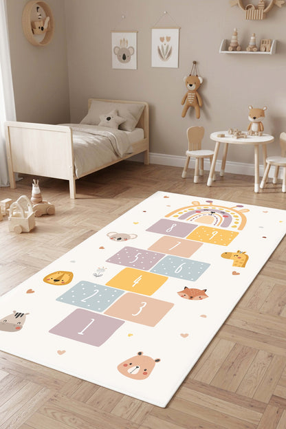 West Home Makinede Yıkanabilir, Çocuk Halısı-922 Beige