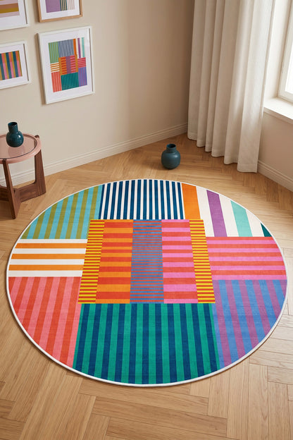 West Home Dijital Baskılı Yıkanabilir Kaymaz Taban Salon, Mutfak ve Yolluk Halısı-930 Multy