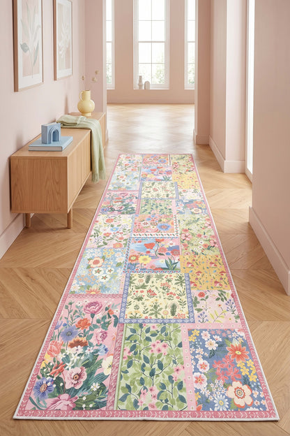 West Home Dijital Baskılı Yıkanabilir Kaymaz Taban Salon, Mutfak ve Yolluk Halısı-931 Multy