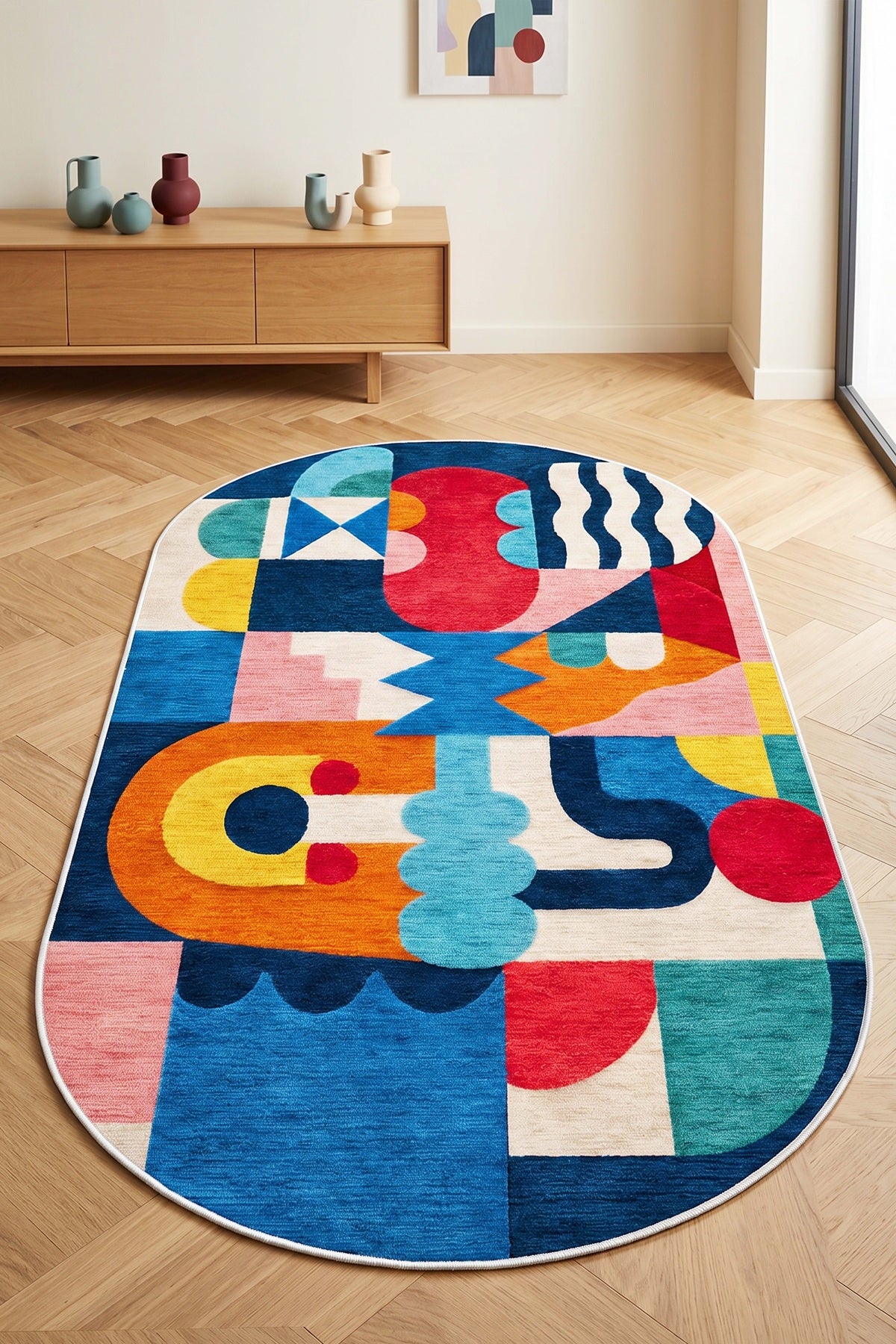West Home Dijital Baskılı Yıkanabilir Kaymaz Taban Salon, Mutfak ve Yolluk Halısı-940 Multy