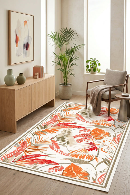 West Home Digital Print Washable Non-Slip Base Living Room, Kitchen and Hallway Rug - 859 Multy