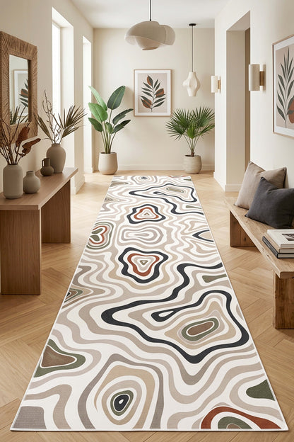 West Home Dijital Baskılı Yıkanabilir Kaymaz Taban Salon, Mutfak ve Yolluk Halısı-952 Multy