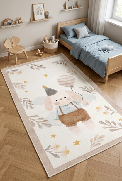 West Home Machine Washable Children's Rug - 687 Beige